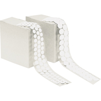 Fastener Dots, Hook, 1/2" Dia., Adhesive, White Meunier Outillage Industriel