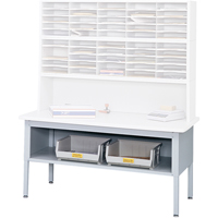 E-z Sort&reg; Mailroom Furniture-sorting Tables With Shelf-base Table With Shelf, 60" W x 28" D x 36" H, Laminate Meunier Outillage Industriel