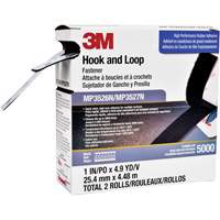 Reclosable Fastener, Hook & Loop, 5 yds x 1", Adhesive, Black Meunier Outillage Industriel