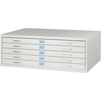 FacilTM Flat File Cabinets, 5 Drawers, 46" W x 32" D x 16-3/8" H OJ918 | Meunier Outillage Industriel
