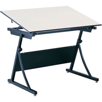 PlanMaster Height-Adjustable Drafting Table, 43" W x 29-1/2" - 37-1/2" H, Black OK005 | Meunier Outillage Industriel