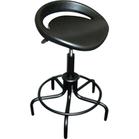 6000 Series Oversized Stool, Stationary, Adjustable, 25" - 30", Polyurethane Seat, Black ON566 | Meunier Outillage Industriel