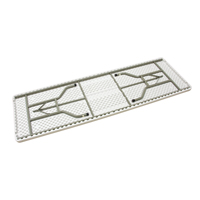 Folding Table, Rectangular, 96" L x 30" W, Polyethylene, White ON600 | Meunier Outillage Industriel