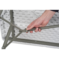 Folding Table, Rectangular, 48" L x 24" W, Polyethylene, White ON598 | Meunier Outillage Industriel