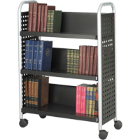 Scoot™ Book Carts, 200 lbs. Capacity, Black, 14-1/4" D x 33" L x 44-1/4" H, Steel ON737 | Meunier Outillage Industriel