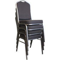 Stacking Chairs, Fabric, 37" High, 275 lbs. Capacity, Black Meunier Outillage Industriel