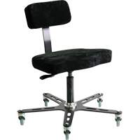 SF 160™ Ergonomic Welding Chair, Mobile, Adjustable, Fabric Seat, Black/Grey OP278 | Meunier Outillage Industriel