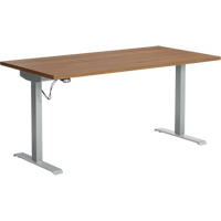 Foli™ Height Adjustable Tables, Stand-Alone Desk, 44-4/5" H x 60" W x 30" D, Cherry OP284 | Meunier Outillage Industriel