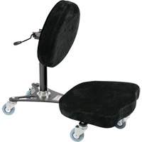 Flex™ Ergonomic Welding Chair, Mobile, Adjustable, Fabric Seat, Black/Grey OP427 | Meunier Outillage Industriel