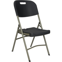 Folding Chair, Polyethylene, Black, 350 lbs. Weight Capacity OP448 | Meunier Outillage Industriel