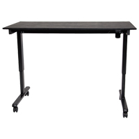 Adjustable Stand-Up Desk, Stand-Alone Desk, 45-1/4" H x 29-1/2" D, Black OP576 | Meunier Outillage Industriel