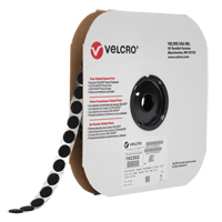 Velcoin&reg; Fastener, Hook, 3/4" Dia., Adhesive, Black Meunier Outillage Industriel