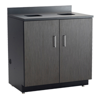 Modular Base Cabinet, Melamine, 39" H x 36" W x 25" D, Asian Night/Black Meunier Outillage Industriel