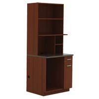 Modular Cabinet, Melamine, 39" H x 36" W x 25" D, Mahogany Meunier Outillage Industriel