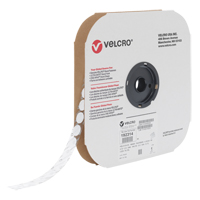 Velcoin&reg; Fastener, Hook, 3/4" Dia., Adhesive, White Meunier Outillage Industriel