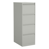 Vertical Filing Cabinet, Steel, 4 Drawers, 18-1/7" W x 25" D x 52" H, Grey Meunier Outillage Industriel