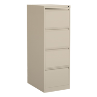 Vertical Filing Cabinet, Steel, 4 Drawers, 18-1/7" W x 25" D x 52" H, Beige Meunier Outillage Industriel