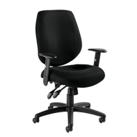 Six 31 Operator Chair, Fabric, Black, 250 lbs. Capacity OP926 | Meunier Outillage Industriel