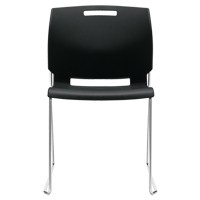 Chair, Plastic, 32-1/2" High, 300 lbs. Capacity, Black OP933 | Meunier Outillage Industriel