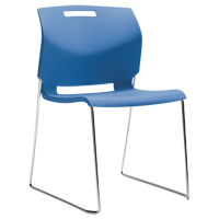 Chair, Plastic, 32-1/2" High, 300 lbs. Capacity, Blue OP934 | Meunier Outillage Industriel
