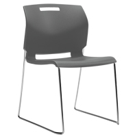 Chair, Plastic, 32-1/2" High, 300 lbs. Capacity, Grey OP935 | Meunier Outillage Industriel