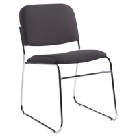 Armless Chair, Fabric, 30" High, 200 lbs. Capacity, Black OP936 | Meunier Outillage Industriel