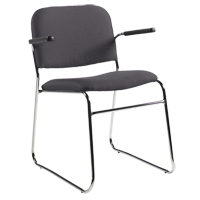 Chair, Fabric, 30" High, 200 lbs. Capacity, Black OP937 | Meunier Outillage Industriel