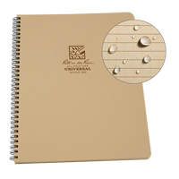 Side-Spiral Notebook, Soft Cover, Tan, 64 Pages, 4-5/8" W x 7" L OQ411 | Meunier Outillage Industriel