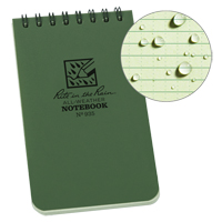Carnet de notes de poche &agrave; spirale, Couverture souple, Vert, 100 Pages, 3" , 5"  Meunier Outillage Industriel
