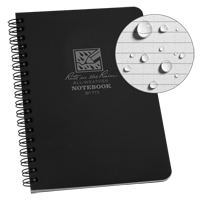 Side-Spiral Notebook, Soft Cover, Black, 64 Pages, 4-5/8" W x 7" L OQ412 | Meunier Outillage Industriel