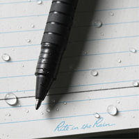 All-Weather Durable Pen, Black, 0.8 mm, Retractable OQ434 | Meunier Outillage Industriel