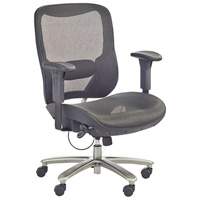 Economical Big & Tall Chair, Mesh, Black, 450 lbs. Capacity OQ712 | Meunier Outillage Industriel