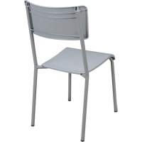 Ventura Stacking Chair, Polypropylene, 36" High, 300 lbs. Capacity, Grey OQ722 | Meunier Outillage Industriel