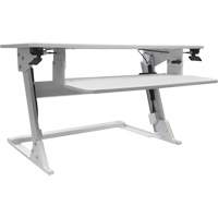 Goya™ Sit-Stand Workstation, Desktop Unit, 21" H x 35-2/5" W x 24" D, White OQ728 | Meunier Outillage Industriel