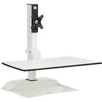 Soar™ Sit/Stand Electric Desk with Single Monitor Arm, Desktop Unit, 36" H x 27-3/4" W x 22" D, White OQ925 | Meunier Outillage Industriel