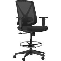 Activ™ Series Synchro-Tilt Adjustable Chair, Fabric/Mesh, Black, 250 lbs. Capacity OQ961 | Meunier Outillage Industriel