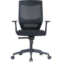 Chaise de bureau ajustable à basculement synchronisé série Activ<sup>MC</sup>, Tissu/Mailles, Noir, Capacité 250 lb OQ963 | Meunier Outillage Industriel