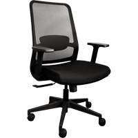 Chaise de bureau ajustable à basculement synchronisé série Activ<sup>MC</sup>, Tissu/Mailles, Noir, Capacité 250 lb OQ964 | Meunier Outillage Industriel