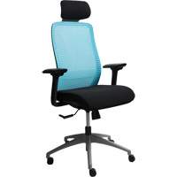 Chaise de bureau ajustable série Era<sup>MC</sup> avec appui-tête, Tissu/Mailles, Bleu, Capacité 250 lb OQ970 | Meunier Outillage Industriel