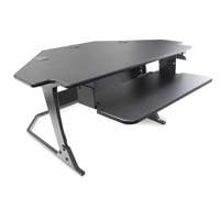 Goya™ Sit-Stand Corner Work Station, Desktop Unit, 20" H x 42" W x 37-4/5" D, Black OQ972 | Meunier Outillage Industriel