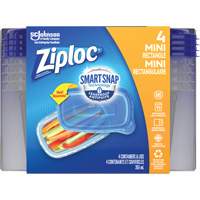 Ziploc<sup>®</sup> Mini Rectangle Food Container, Plastic, 355 ml Capacity, Clear OR133 | Meunier Outillage Industriel