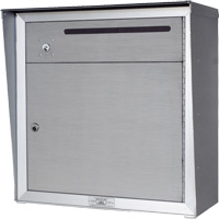 Collection Box, Wall -Mounted, 12-3/4" x 16-3/8", 2 Doors, Aluminum OR351 | Meunier Outillage Industriel