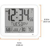 Digital Desktop Clock, Digital, Battery Operated, Black OR502 | Meunier Outillage Industriel