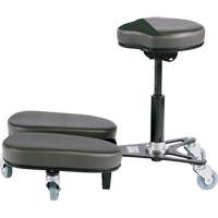 STAG4 Adjustable Kneeling Chair, Vinyl, Black/Grey OR511 | Meunier Outillage Industriel