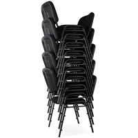Stacking Chairs, Fabric, 32" High, 250 lbs. Capacity, Black Meunier Outillage Industriel