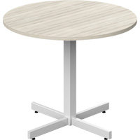 Newland Height-Adjustable Round Table, 36" L x 36" W x 29" H, 1" Top, Laminate, Tan Meunier Outillage Industriel