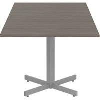 Newland Height-Adjustable Square Table, 36" L x 36" W x 29" H, 1" Top, Laminate, Brown Meunier Outillage Industriel