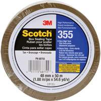 Scotch&reg; 355 Box Sealing Tape, Hot Melt Adhesive, 3.4 mils, 48 mm (1-22/25") x 50 m (164') Meunier Outillage Industriel