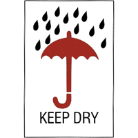 &eacute;tiquettes pour traitement sp&eacute;cial Keep Dry, 6" lo x 4" la, Rouge/blanc Meunier Outillage Industriel
