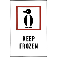 &eacute;tiquettes pour traitement sp&eacute;cial Keep Frozen, 6" lo x 4" la, Rouge/blanc Meunier Outillage Industriel